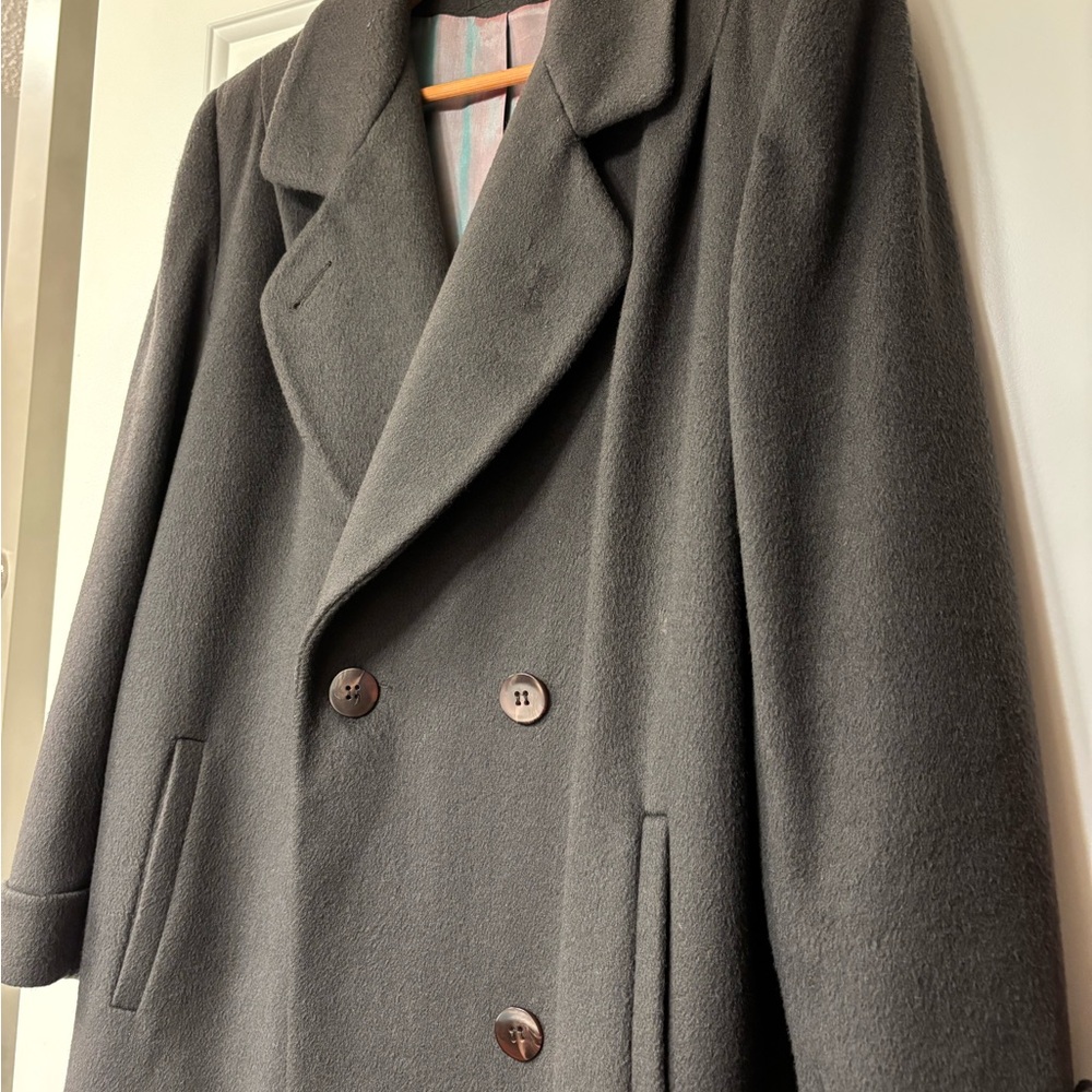 Double-Breasted Green Coat